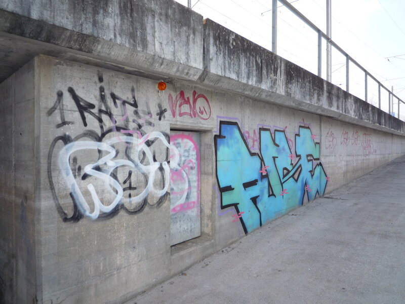 Graffitis vorher